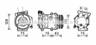 AVA QUALITY COOLING fdk479 -  Компрессор, кондиционер